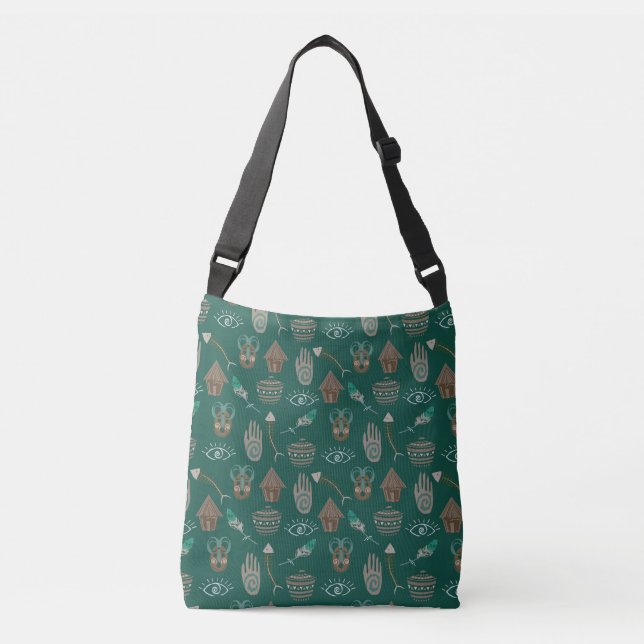 Cool Floral Pattern Crossbody Bag (Front)