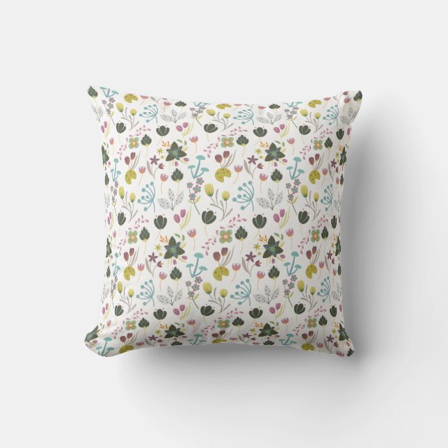 Cool Floral Pattern Cushion (Front)