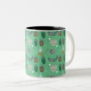 Cool Floral Pattern Two-Tone Coffee Mug
