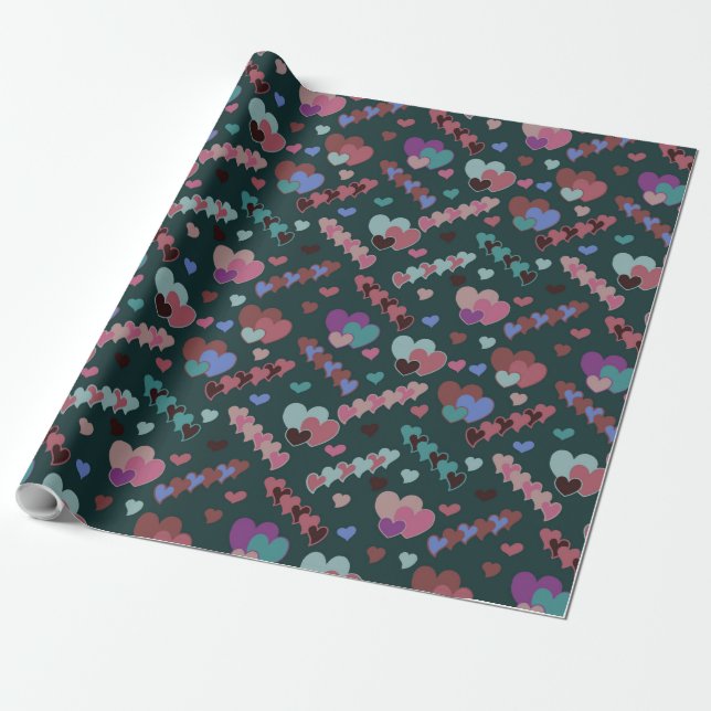 Cool Floral Pattern Wrapping Paper (Unrolled)