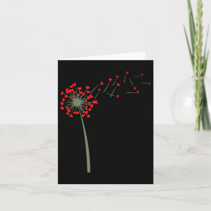 Cool Flower Dandelion Hearts Valentines Day Women Card