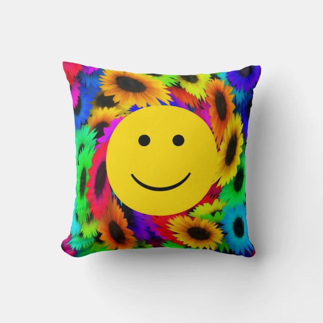 Cool Flowers Face Pillow (Front)