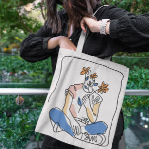 Cool Flowers Girl Tote Bag