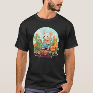 Cool Flowers Time for gardening and Animals Lovers T-Shirt