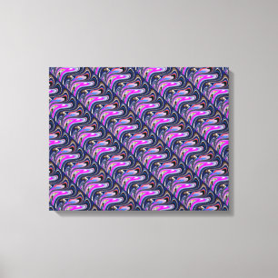 Cool flowing waves art canvas print