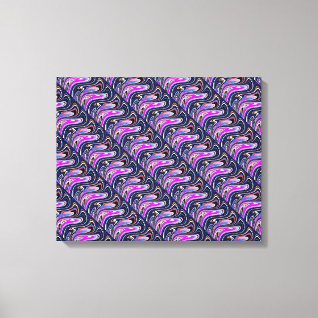Cool flowing waves art canvas print (Front)