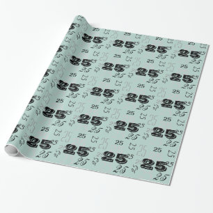 Cool Fonts Numbers Personalised Wrapping Paper