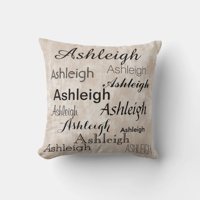 Cool Fonts Your Name Personalised Cushion (Front)