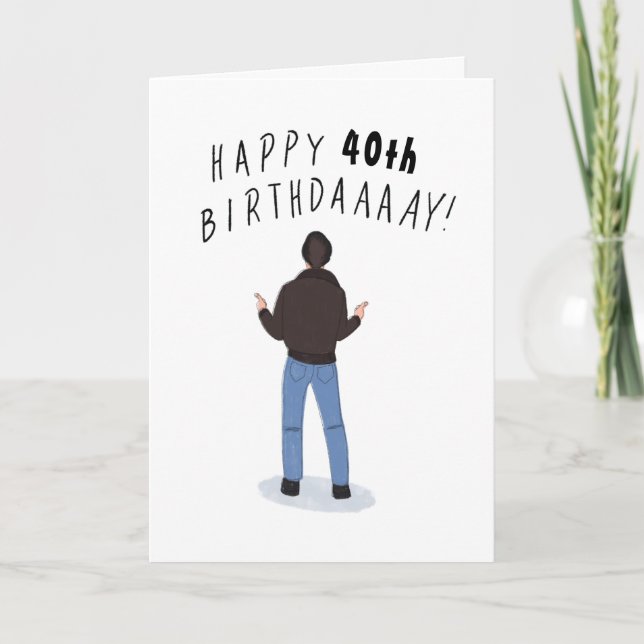 Cool Fonz Happy Days 40th Birthday Card (Front)