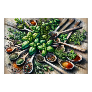 Cool food lovers spice poster