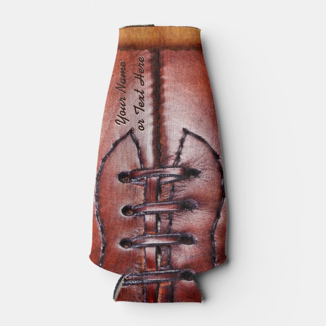 Cool Football Bottle Cooler PERSONALIZED (Front)