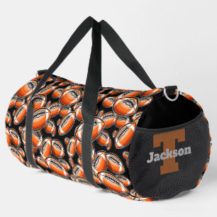 Cool football sports add monogram  duffle bag