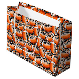 cool football sports pattern party large gift bag