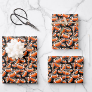 cool Football sports tiled party Wrapping Paper Sheet