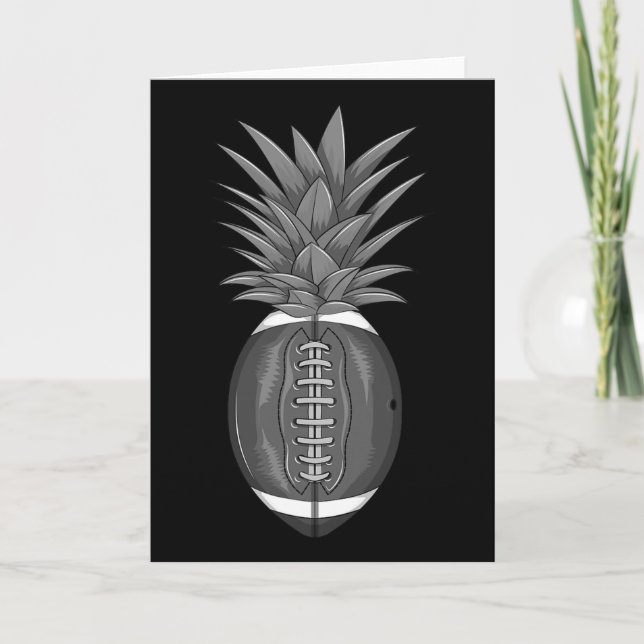 Cool Footbyll Pineapple Funny Kick Byll Fan Athlet Card (Front)