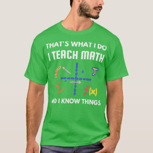 Cool for Math Teachers Thats What I Do I Teach Mat T-Shirt