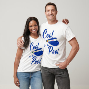 Cool For Pool Fun Summer Visor Design T-Shirt