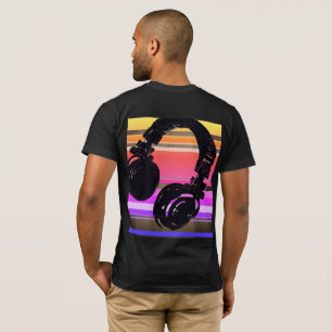 cool for the DJ, headphone with stripes T-Shirt