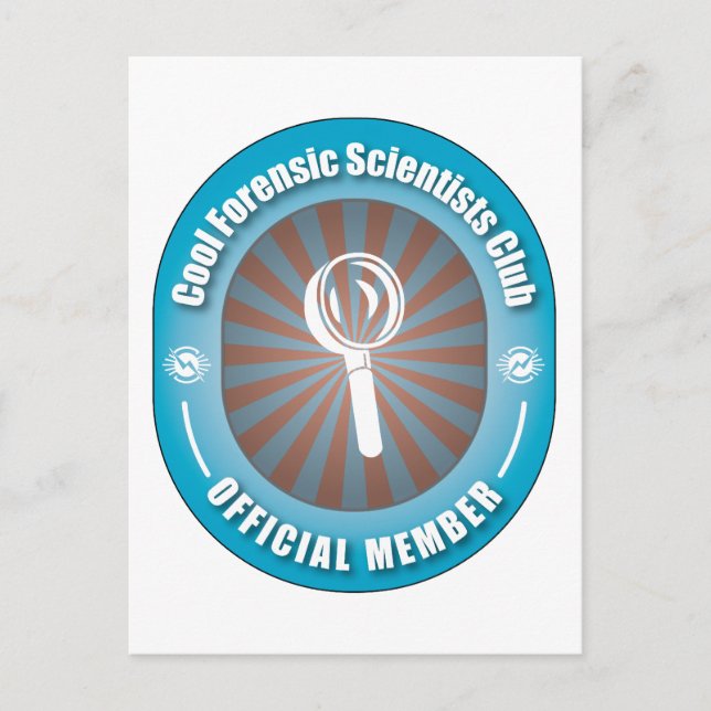 Cool Forensic Scientists Club Postcard (Front)