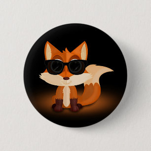 Cool Fox 6 Cm Round Badge