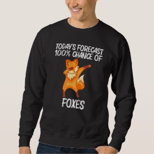 Cool Fox Art For Men Women Dabbing Red Arctic Swif Sweatshirt