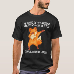 Cool Fox Art For Men Women Dabbing Red Arctic Swif T-Shirt