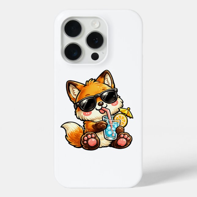 Cool Fox Drink Case-Mate iPhone Case (Back)