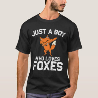 Cool Fox For Boys Kids Dabbing Red Swift Fennec An T-Shirt
