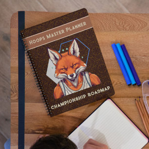 Cool Fox Gifts for Basketball Lovers Coach Fans Notebook