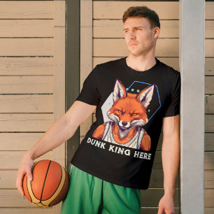 Cool Fox Gifts for Basketball Lovers Coach Fans T-Shirt