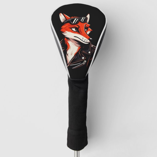 Cool Fox - Vintage Animal Golf Head Cover (Front)