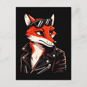 Cool Fox - Vintage Animal Postcard