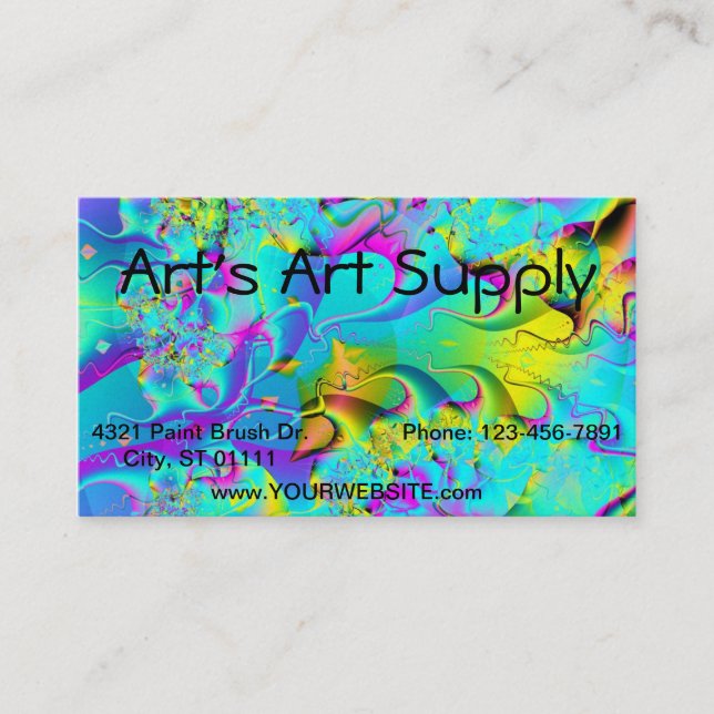 Cool Fractal Art Business Card (Front)