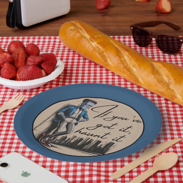 Cool Frankenstein If You’ve Got it, Haunt it Paper Plate (Picnic)