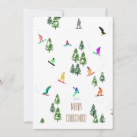 Cool Freeride Snowboarders Merry Christmas