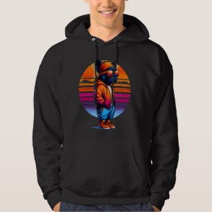 Cool French Bulldog Dog Modern Urban Style Sunset Hoodie