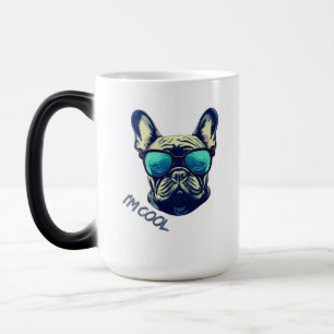 Cool French Bulldog in Sunglasses Magic Mug