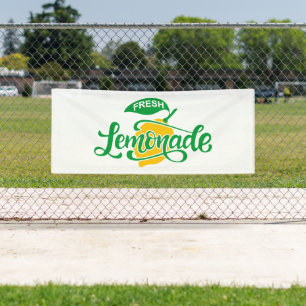cool fresh lemonade word art banner