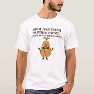 Cool & Fresh Summer Papaya Character T-Shirt
