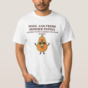 Cool & Fresh Summer Papaya Character T-Shirt