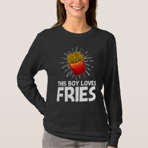Cool Fries For Boys Kids French Fry Fast Food T-Shirt