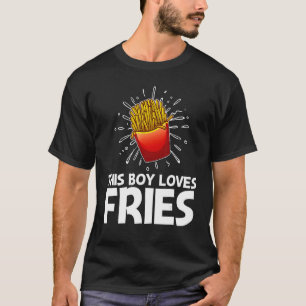 Cool Fries For Boys Kids French Fry  Fast Food T-Shirt