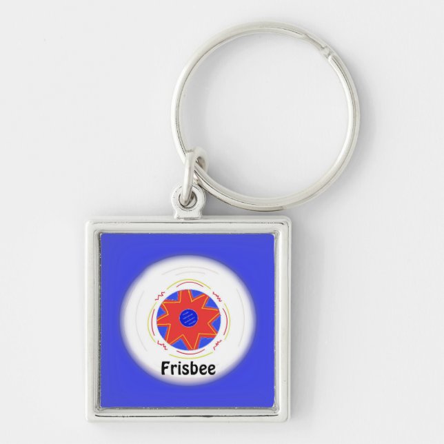 Cool Frisbee Design Key Ring (Front)