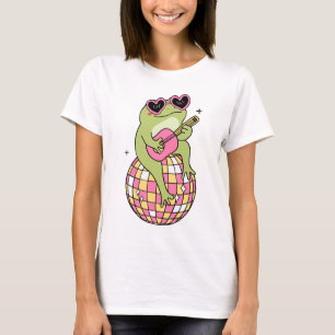 cool frog playing guitar women's T-Shirt