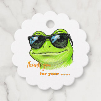 Cool Frog Sunglasses Favour Tags