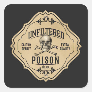 Cool frog warts Halloween witch potion  Square Sticker