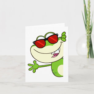 Cool Frog Wearing Red Sunglasses Card