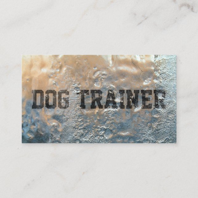 Cool Frozen Ice Dog Training Business Card (Front)