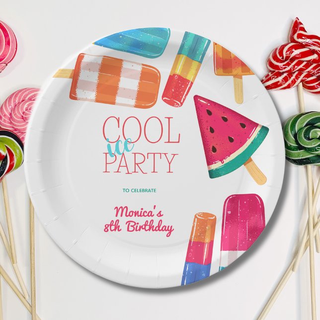 cool fruits and ice ice-cream party birthday paper plate (Creator Uploaded)