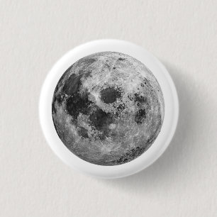 Cool Full Moon Graphic Space Astronomy Science 3 Cm Round Badge